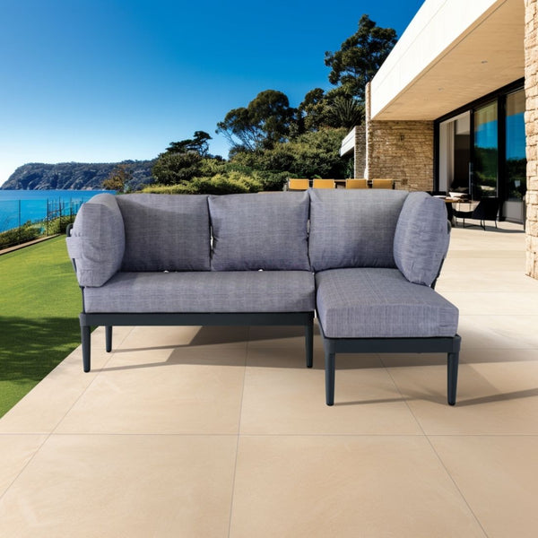 Luna Aluminium Modular Lounge Sofa – für Balkon & Terrasse, anthrazit