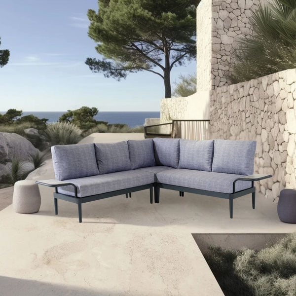 Luna Sofa-mit zwei HPL Einstecktischen - Modular,& wetterbeständig