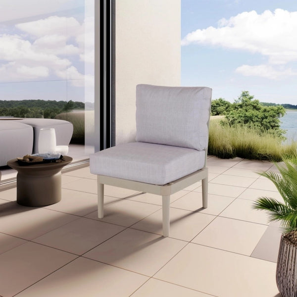 Luna Modul Sessel – Modular. Wetterfest. Zeitlos. Sandbeige mit konischen Füßen