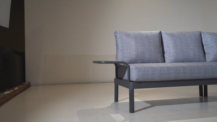 Sofia Corner Sofa Set visible the double seater with HPL stacking side table